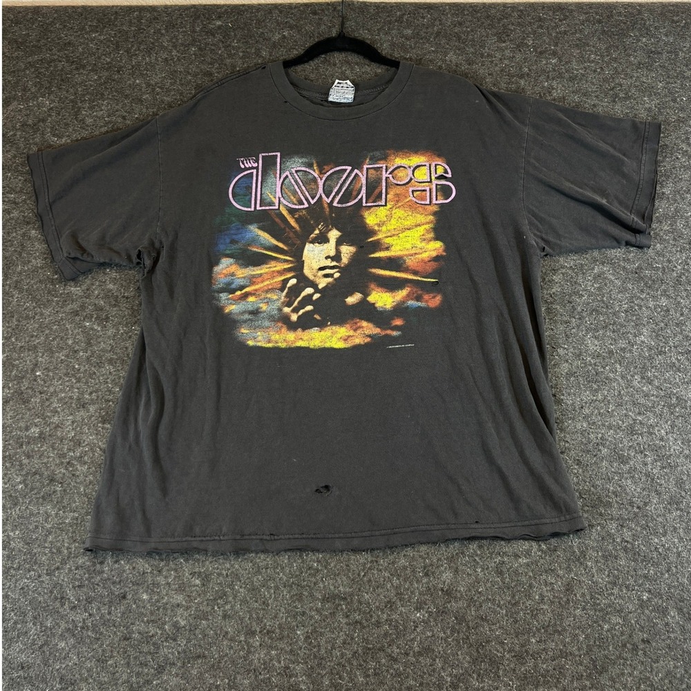 Vintage 90s The Doors Jim Morrison Graphic T-Shirt XL 1996 Rock Band Distressed